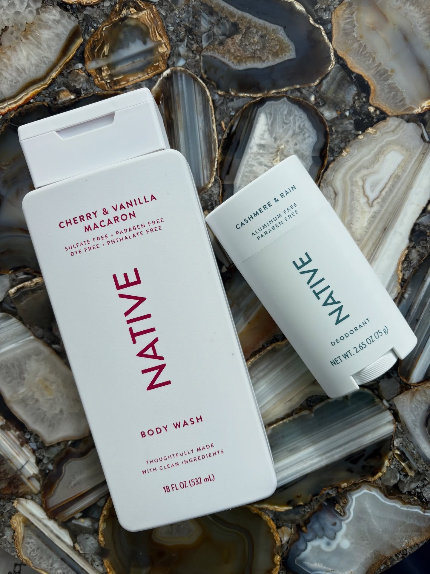 smelling good with clean ingredients- check out these two fresh, cozy, and delicious scents from @native 

🍒 Cherry & Vanilla Macaron
🌧️ Cashmere & Rain

@influenster @native #complimentary #GiftedbyNative #CashmereRainDeoStick #CherryVanillaMacaronBodyWash

#LTKselfcare #LTKgrwm #LTKmorningroutine