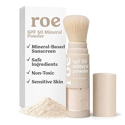 Roe Wellness- Kids SPF 50 Brush On Mineral Sunscreen Powder EWG, Reef-Friendly, Easy to Apply for... | Amazon (US)