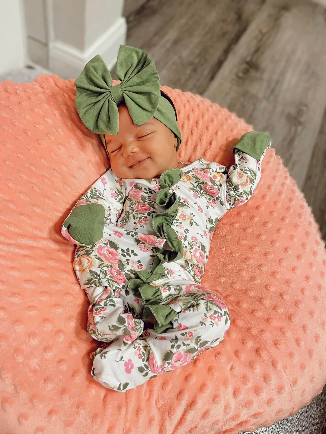 NEWBORN footie sleeper, Newborn, floral footie sleeper, baby girl going home outfit  baby outfit ... | Etsy (US)