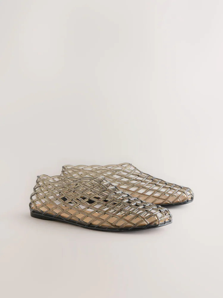 Buy Grey Jelly High Cut Ballet Flats from Next Belgium | Next EU