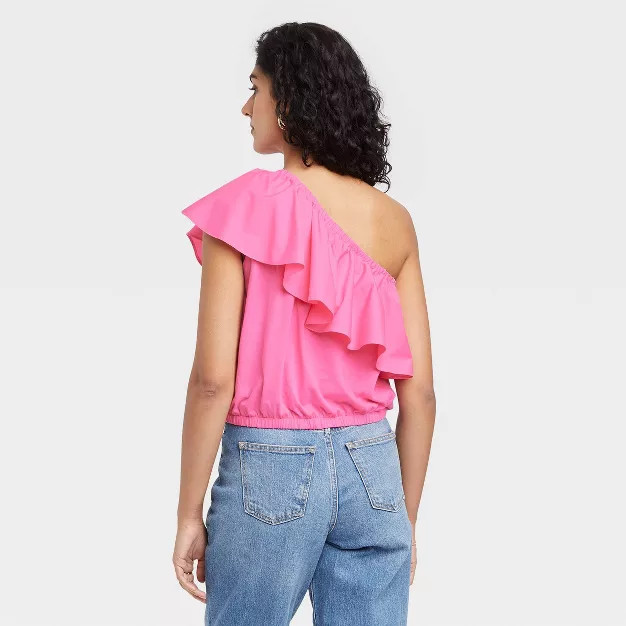 Women's One Shoulder Ruffle Top - A New Day™ | Target