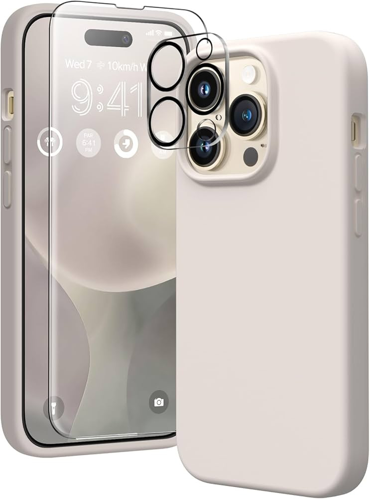 GONEZ for iPhone 14 Pro Max Case Silicone, Compatible with MagSafe, with 2X Screen Protector + 2X... | Amazon (US)