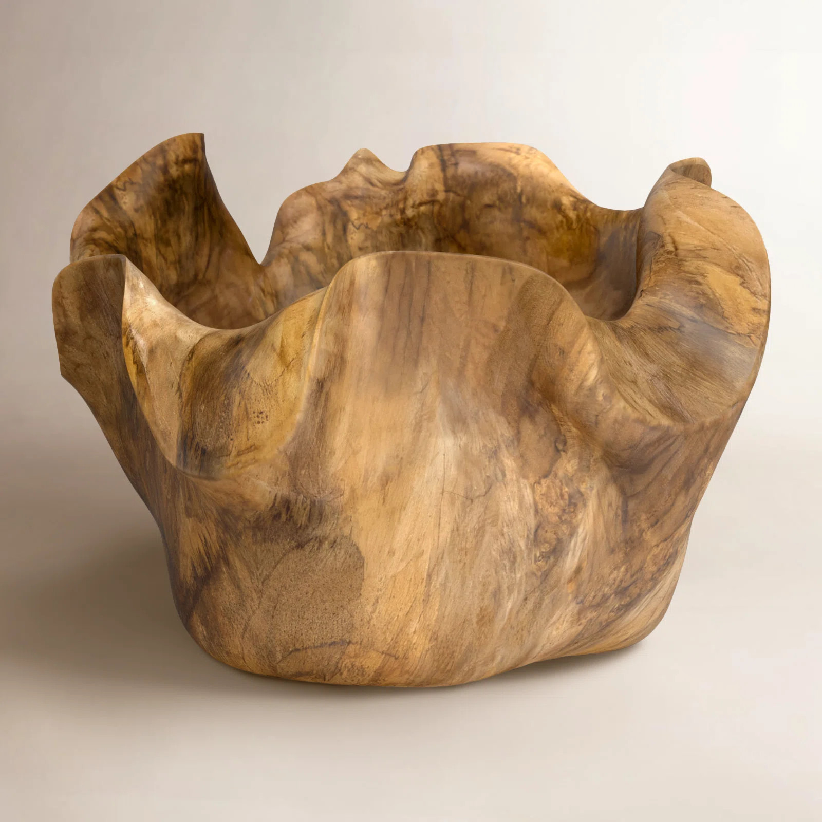 Birch Lane™ Enny Hand-Carved Decorative Teak Root Bowl, Bohemian Accent Bowl for Tabletop, Coun... | Wayfair North America
