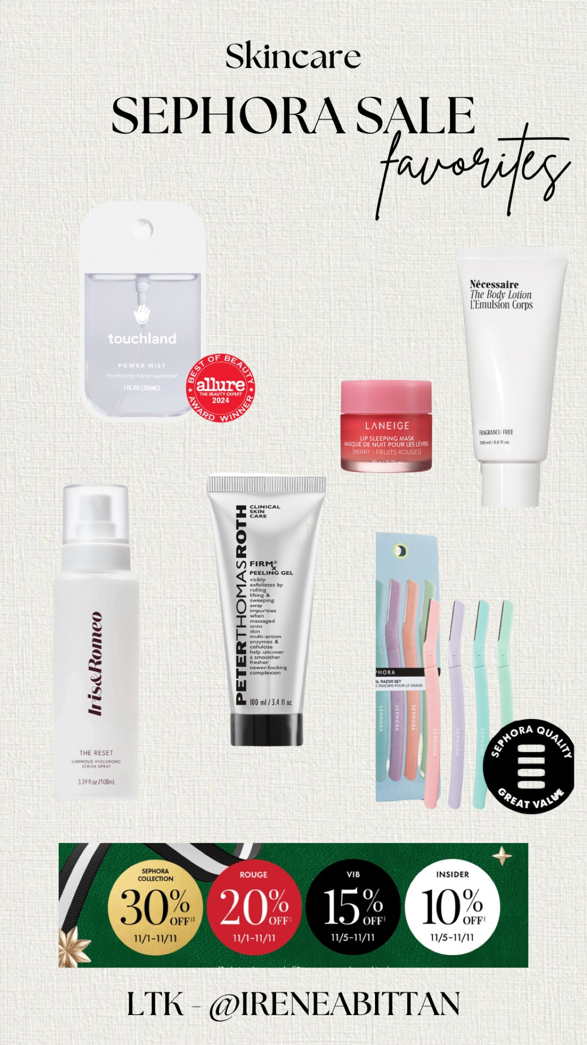 SEPHORA SALE✨💄

- Rouge: 20% off from 11/1 - 11/11
- VIB: 15% off from 11/5 - 11/11
- Insiders: 10% off from 11/5 - 11/11

#LTKStyleTip #LTKSaleAlert #LTKBeauty