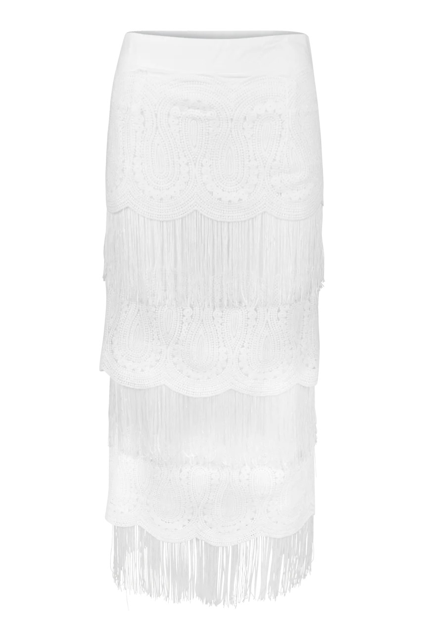 Blue B Western Tiered Lace Fringe Skirt | Pinto Ranch | Pinto Ranch