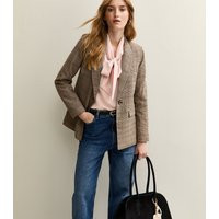 Women's Brown Checked Single Breasted Blazer New Look | New Look (UK)