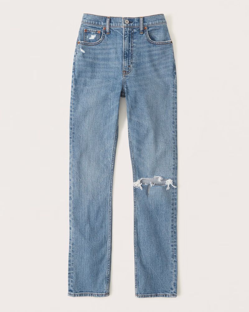 Ultra High Rise 90s Slim Straight Jean | Abercrombie & Fitch (US)