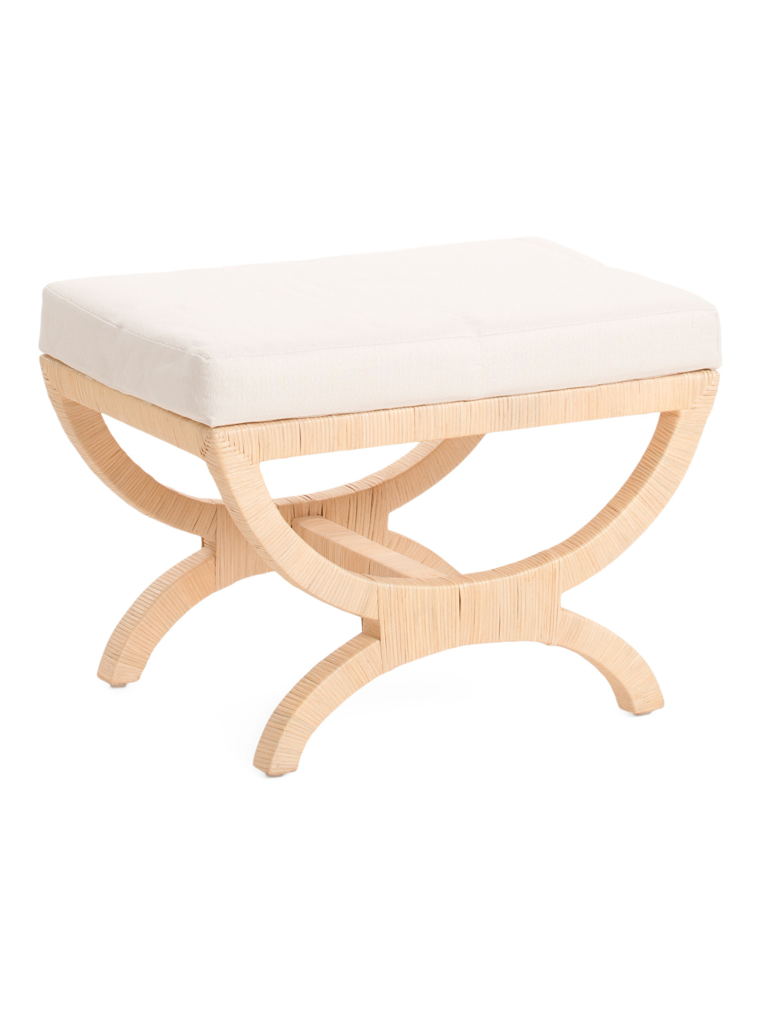 26x19x17 Azura Rattan Ottoman With Cushioned Top | Poufs & Ottomans  | Marshalls | Marshalls