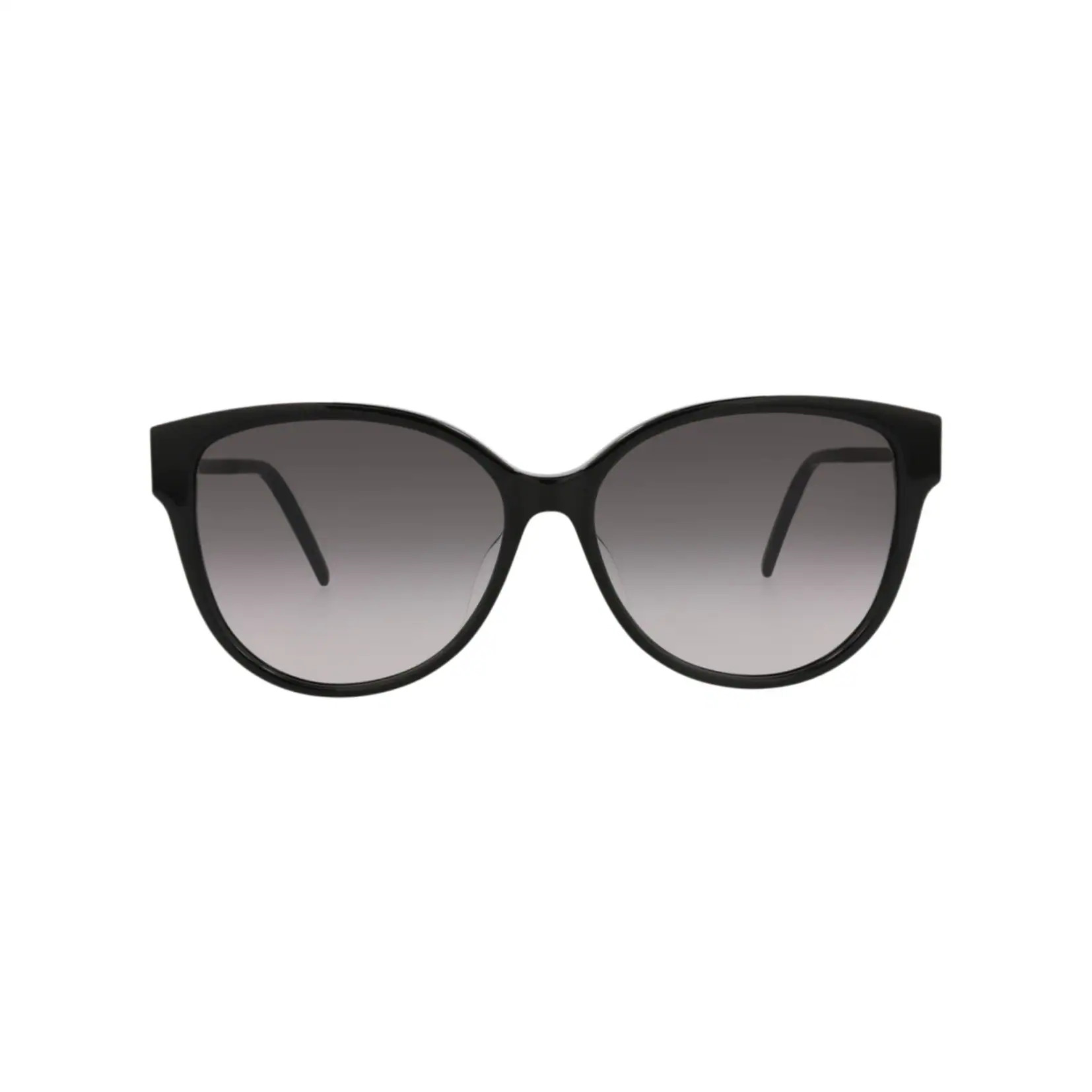 Saint Laurent Round-Frame Acetate Sunglasses - Black Black Smoke - Black - Grey Lens | Overstock