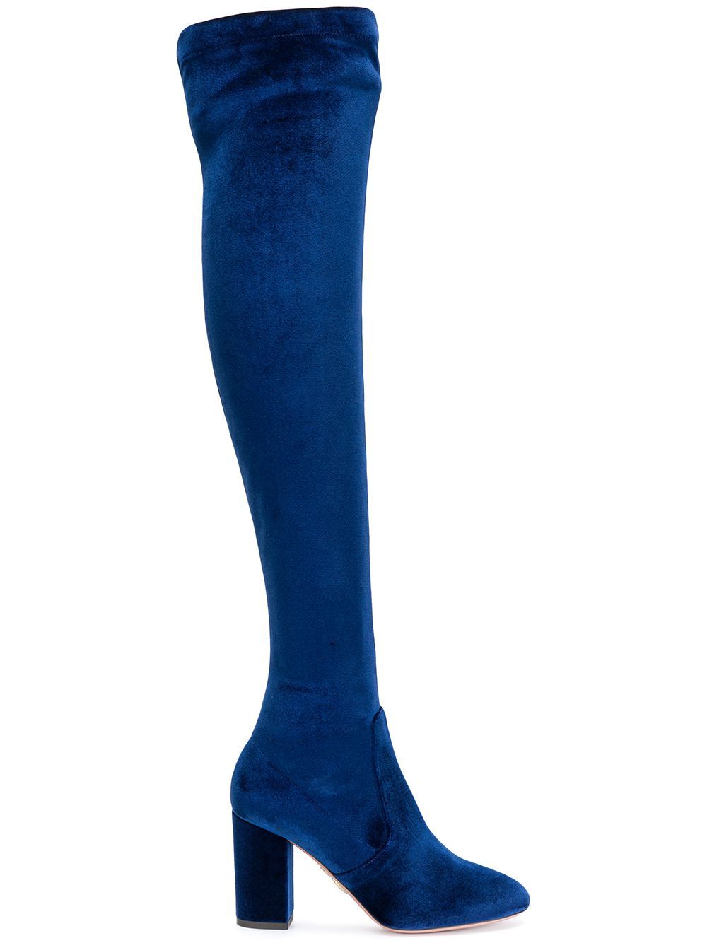 Aquazzura So Me 85 thigh high boots - Blue | FarFetch US