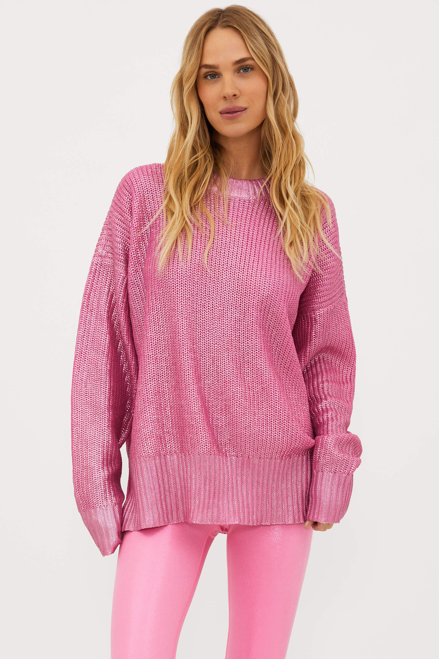 Callie Sweater Pink Shine | Pink Sweater | Beach Riot | Beach Riot