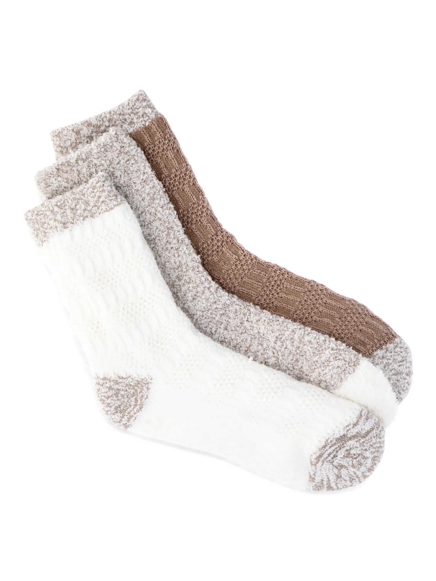 Joyspun Women’s Double Layer Crew Lounge Socks, 3-Pack, Fits Shoe Sizes 4-10 | Walmart (US)