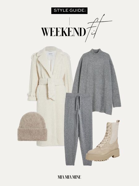 Fall outfit ideas / fall weekend outfit / fall travel outfit 
Revolve white teddy bear coat
H&M gray lounge set
Sam Edelman combat boots 

#LTKSeasonal #LTKfindsunder100 #LTKfindsunder50