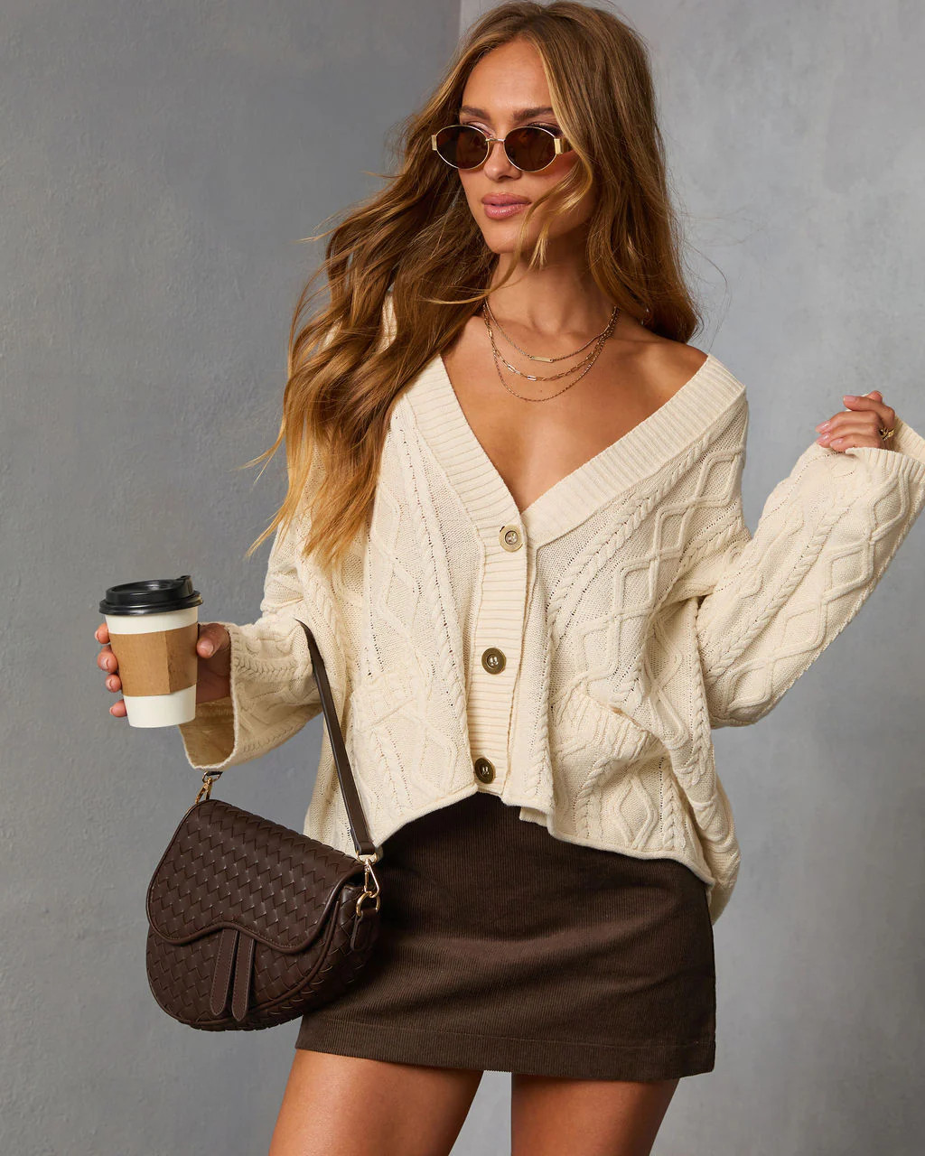 Ardina Cable Knit Cardigan | VICI