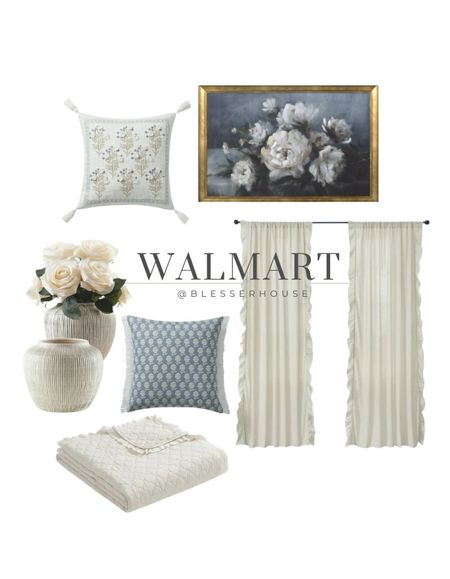 Walmart spring home accents! 

My Texas home, floral vintage art, vase, distressed vase, curtain panels, quilt, block print pattern pillow 



#LTKhome
