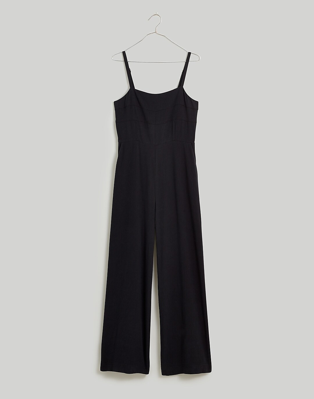 Square-Neck Wide-Leg Sleeveless Jumpsuit | Madewell