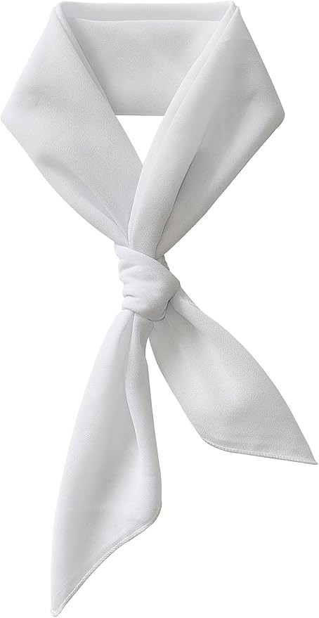 Lastclream Chiffon Square Neck Scarves for Women Handkerchief Retro Satin Ribbon Scarf for Hair W... | Amazon (US)