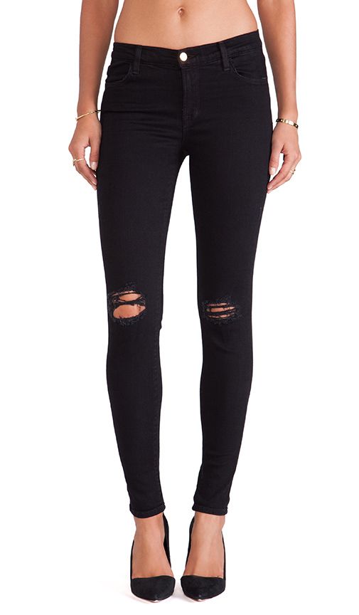 J Brand Super Skinny Jean in Blackout | Revolve Clothing (Global)