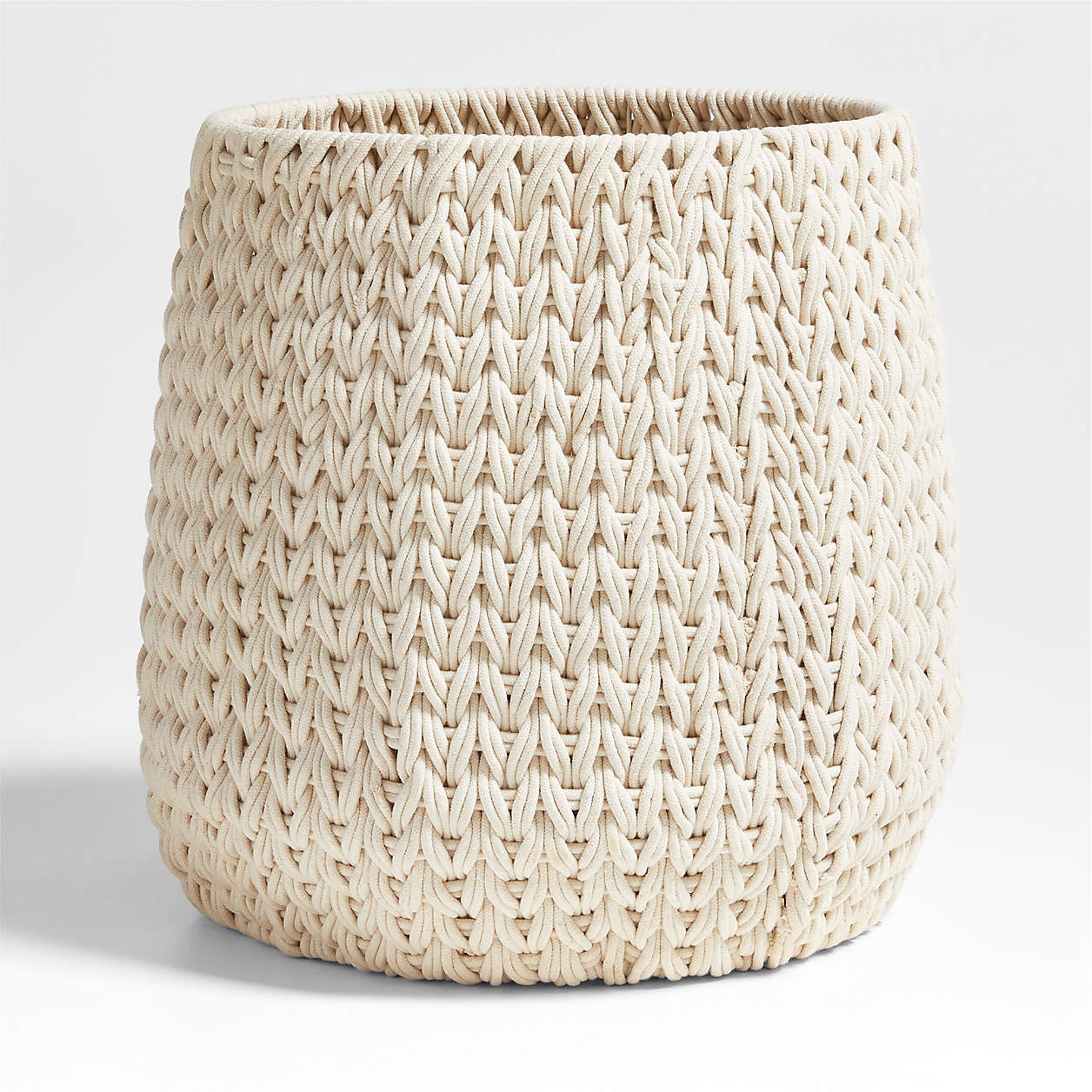 Rulon White Large Blanket Basket + Reviews | Crate & Barrel | Crate & Barrel