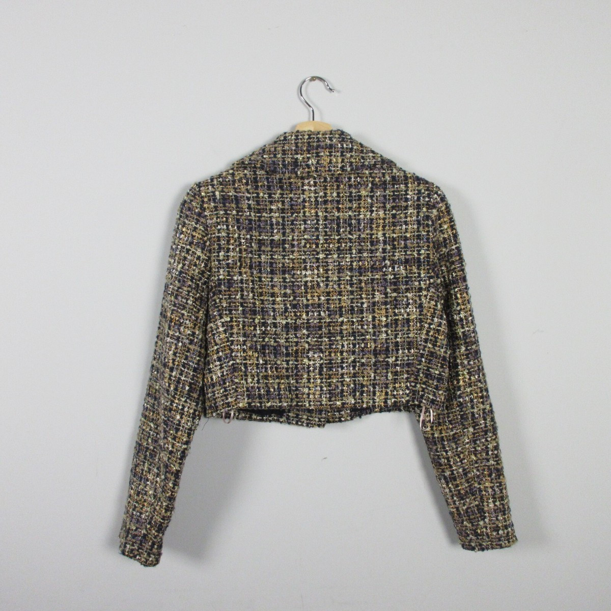 Gal Meets Glam Women's Tinsley Tweed Cropped Jacket Blazer 4 Long Sleeve 502  | eBay | eBay US