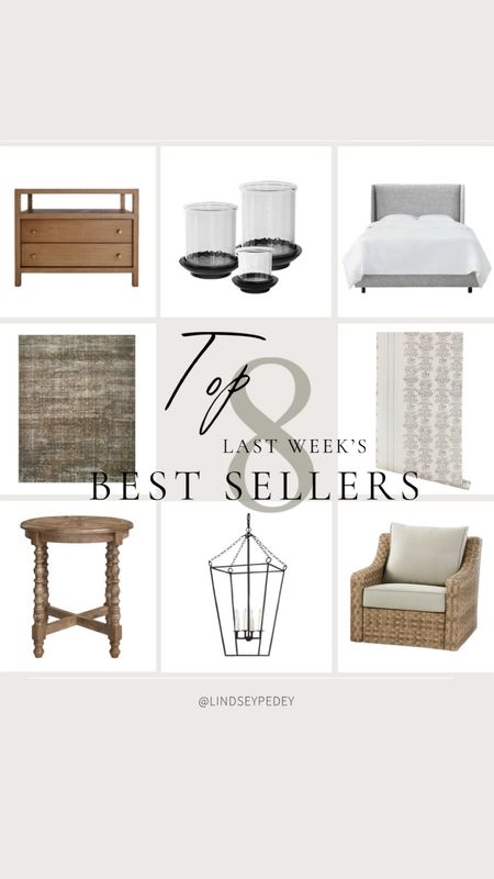 Last weeks best sellers! This side table is 49% off + additional 15% off! My McGee & Co code is reactivated: KINDSEYPEDEY for 10% off $100+. Our new outdoor swivel chairs are on rollback & one of my favorite rugs is on sale! 🔥 

Wallpaper, bed, rug, Loloi, Walmart, Wayfair, studio McGee, lantern, hurricane, outdoor decor, outdoor living, target,  nightstand 

#LTKfindsunder100 #LTKsalealert #LTKhome