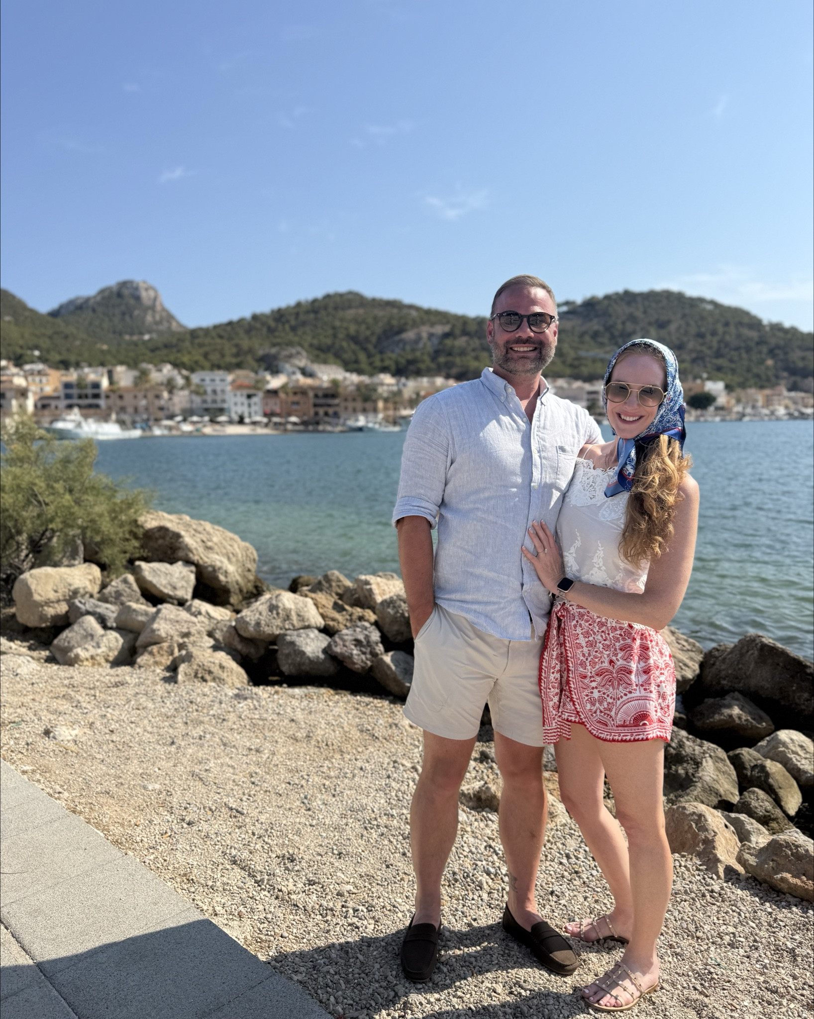 Farm Rio top and shorts/skort + head scarf + Mallorca + convertible =
Perfect day!! 
I’m in a small top and bottom from FM. 

#LTKSeasonal #LTKStyleTip #LTKTravel