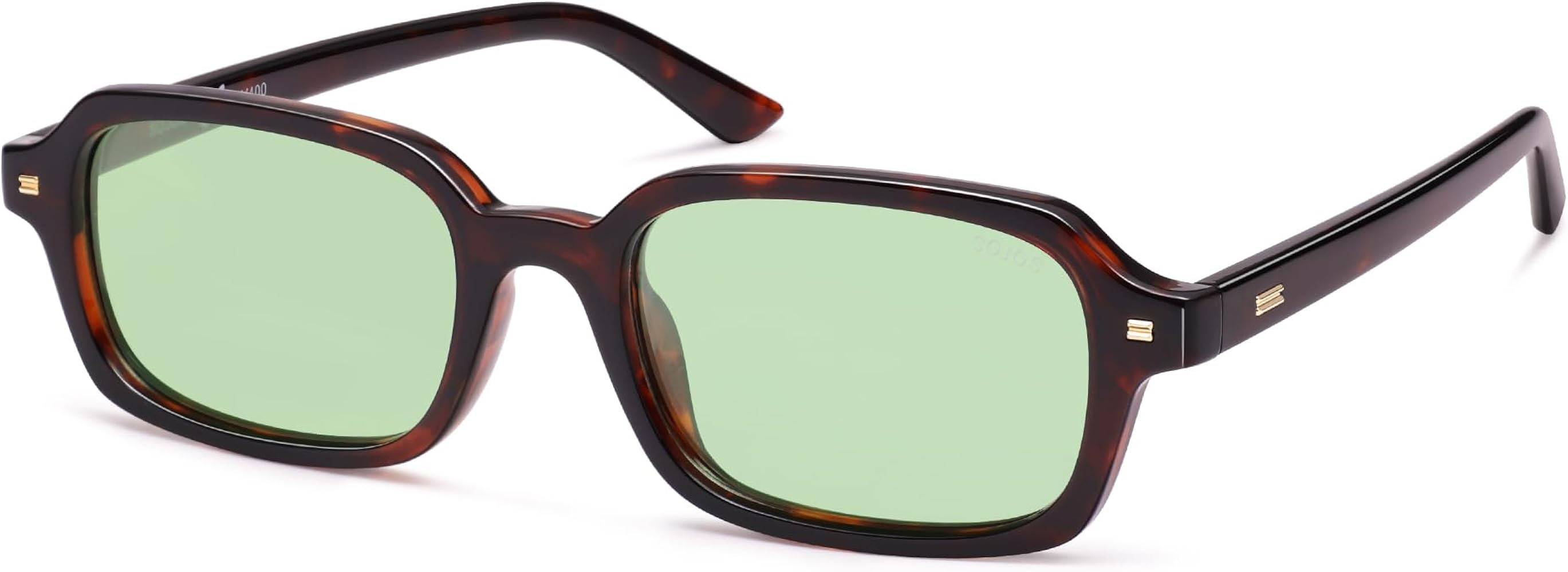 SOJOS Trendy Rectangle Polarized Sunglasses Womens Mens, Small Retro Fashion Thin Slim Square Sun... | Amazon (US)