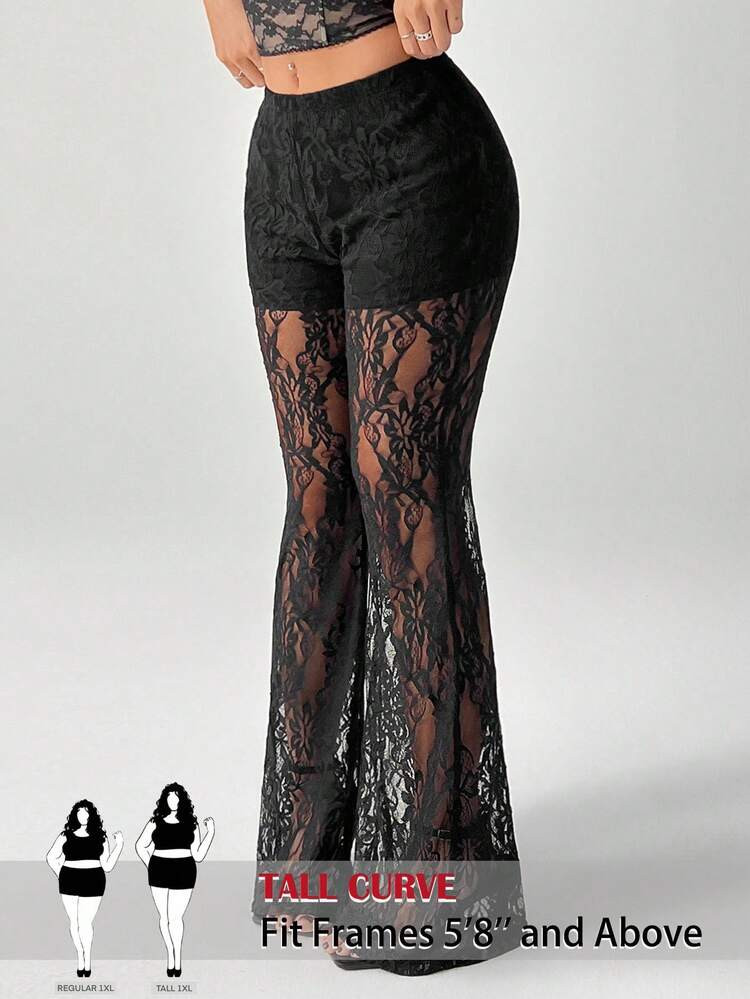 Lace Teousers  | SHEIN