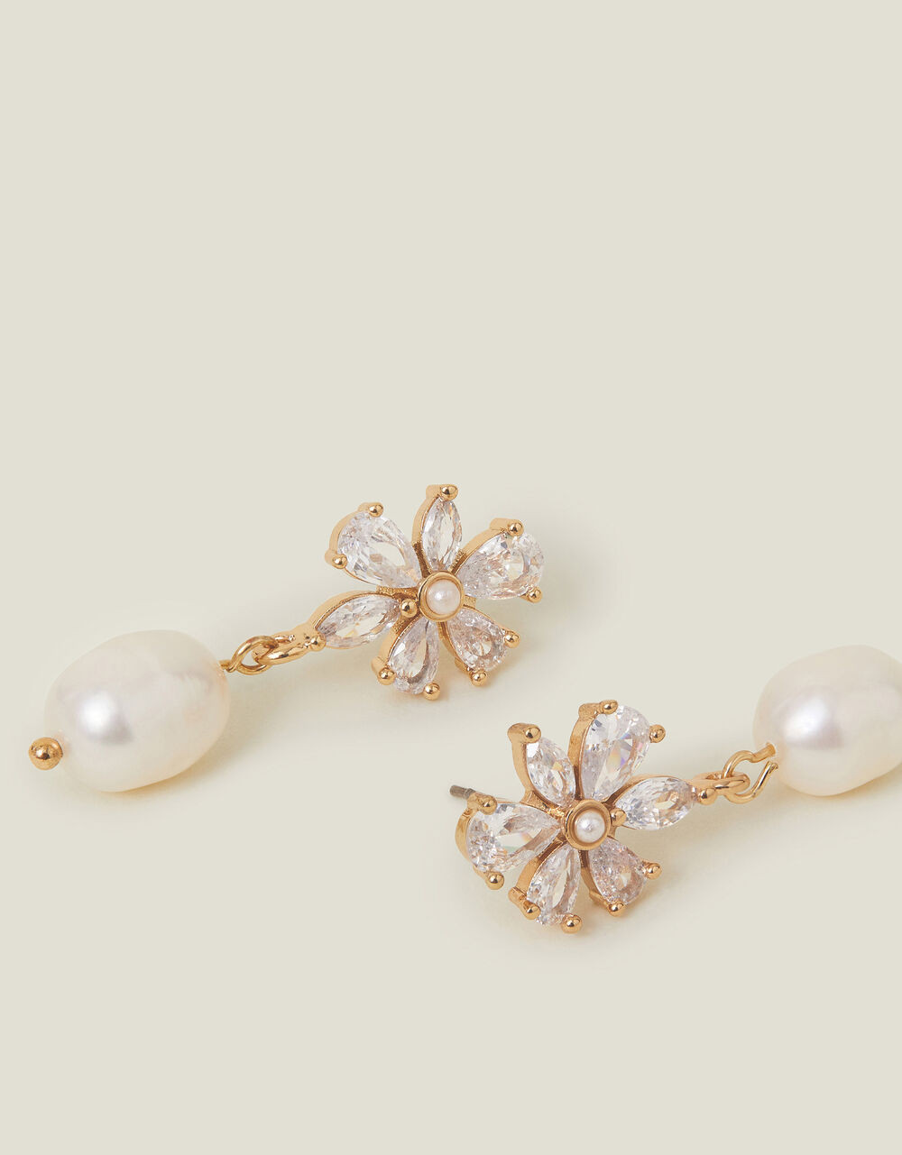 Crystal Flower Pearl Drop Earrings | Accessorize (Global)