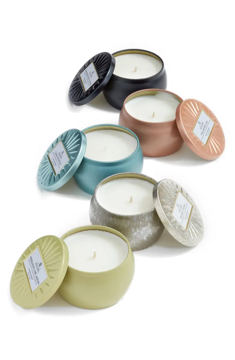 Vermeil Set of 5 Mini Tin Candles | Nordstrom