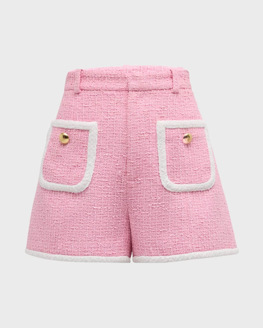 Auden Contrast Boucle Shorts | Neiman Marcus