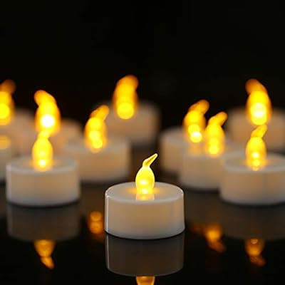 Tea Lights 24 Pack Flameless LED Tea Lights Candles Battery Powered Fake Candles 100 Hours Warm A... | Amazon (US)