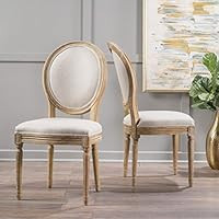 Christopher Knight Home 300258 Phinnaeus Fabric Dining Chairs, 2-Pcs Set, Beige | Amazon (US)