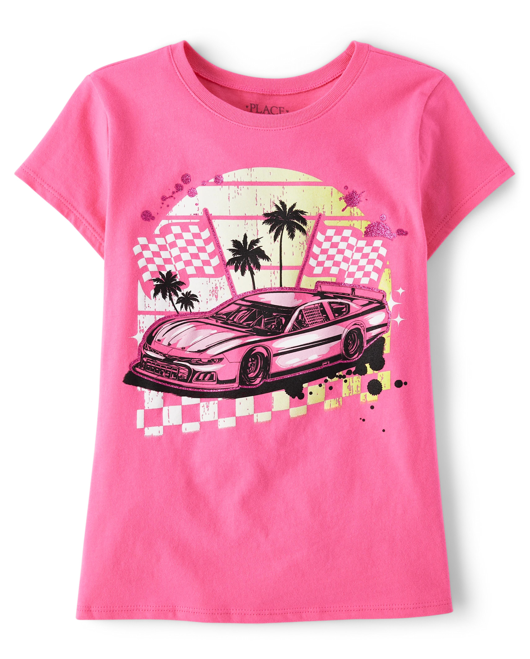 Girls Racecar Graphic Tee - in the pink | The Children's Place