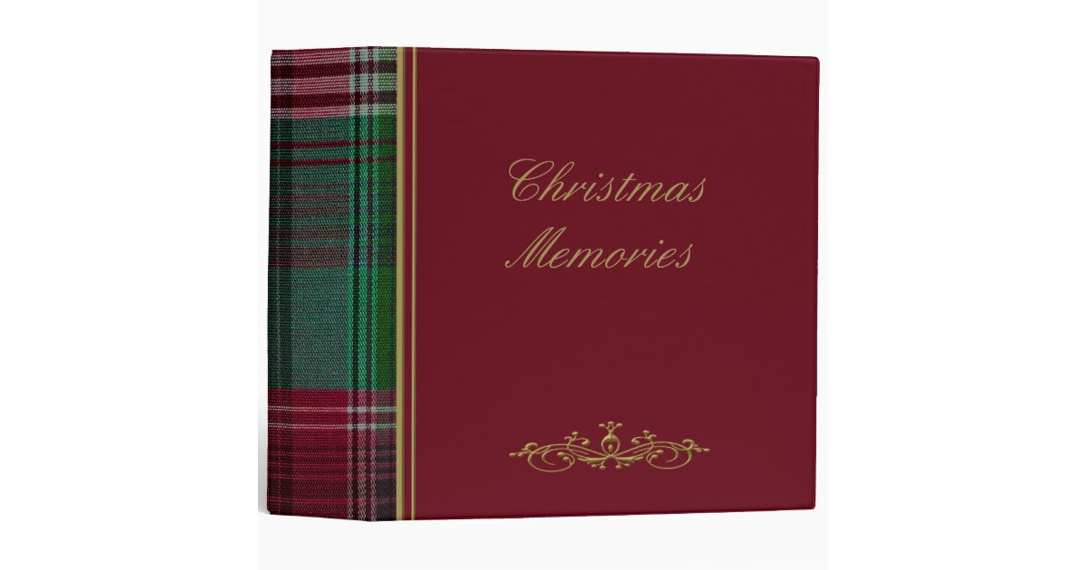 Christmas Red Plaid 2" Photo Album 3 Ring Binder | Zazzle | Zazzle