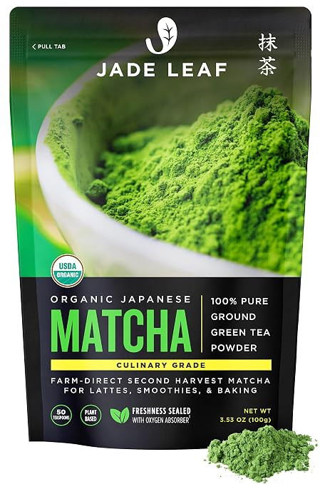 Jade Leaf Organic Matcha Green Tea Powder - Authentic Japanese Origin - Premium Second Harvest Cu... | Amazon (US)