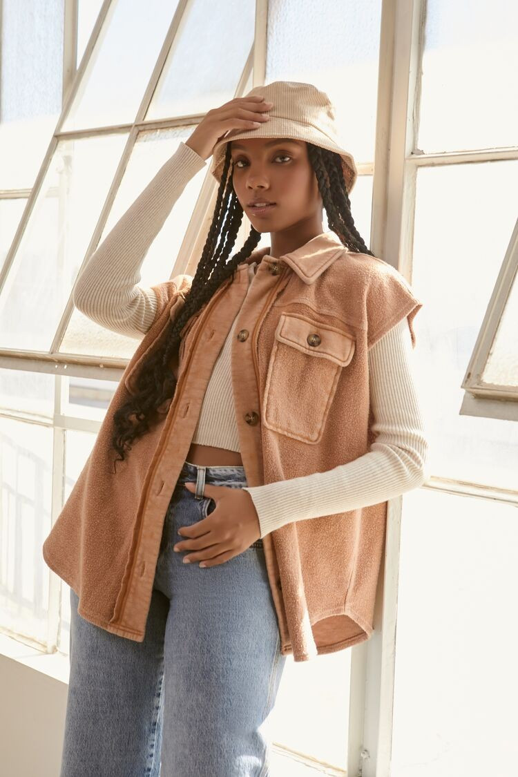 French Terry Cap-Sleeve Jacket | Forever 21 (US)