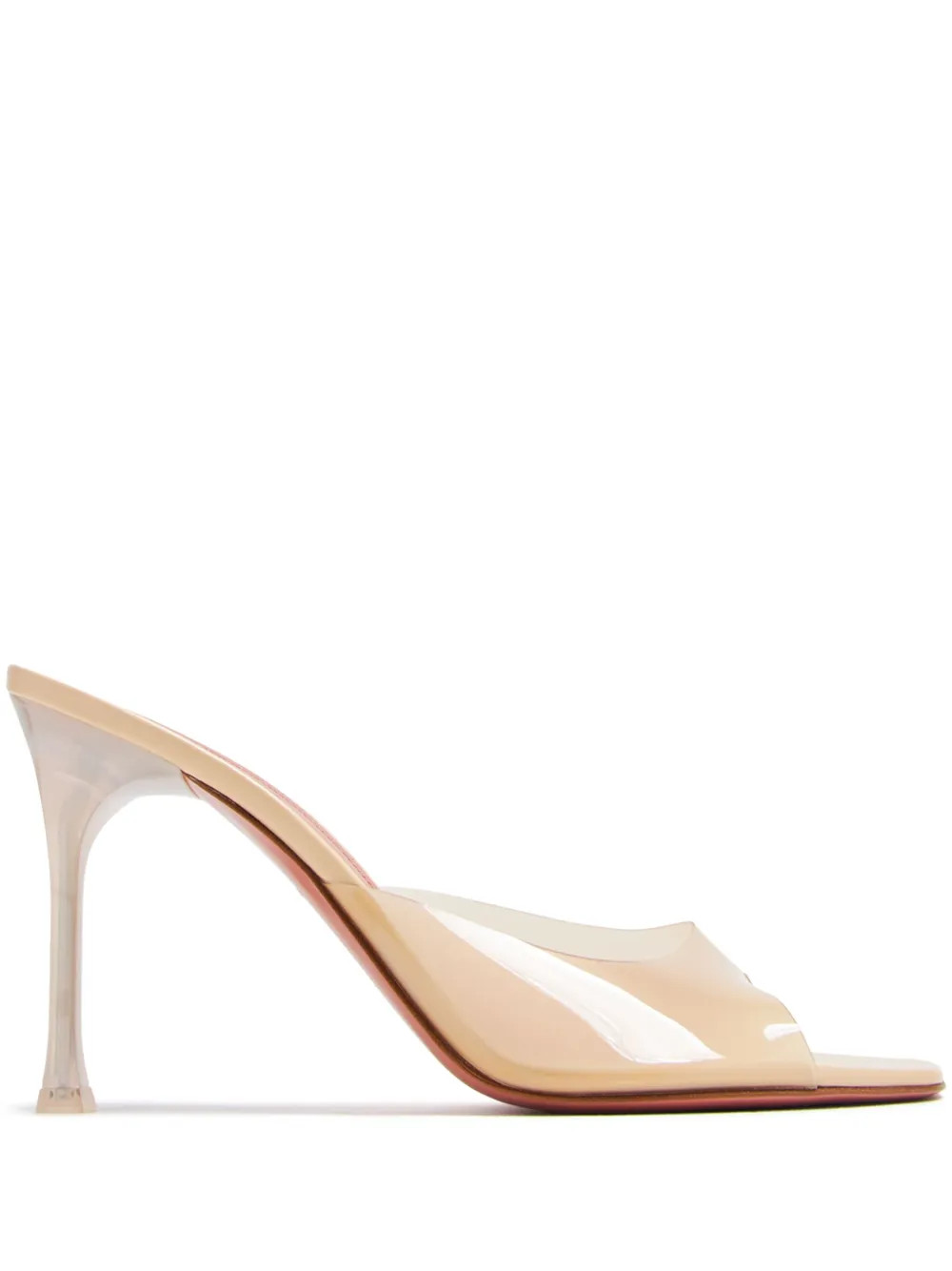 Amina Muaddi 95mm Alexa Translucent Mules - Farfetch | Farfetch Global