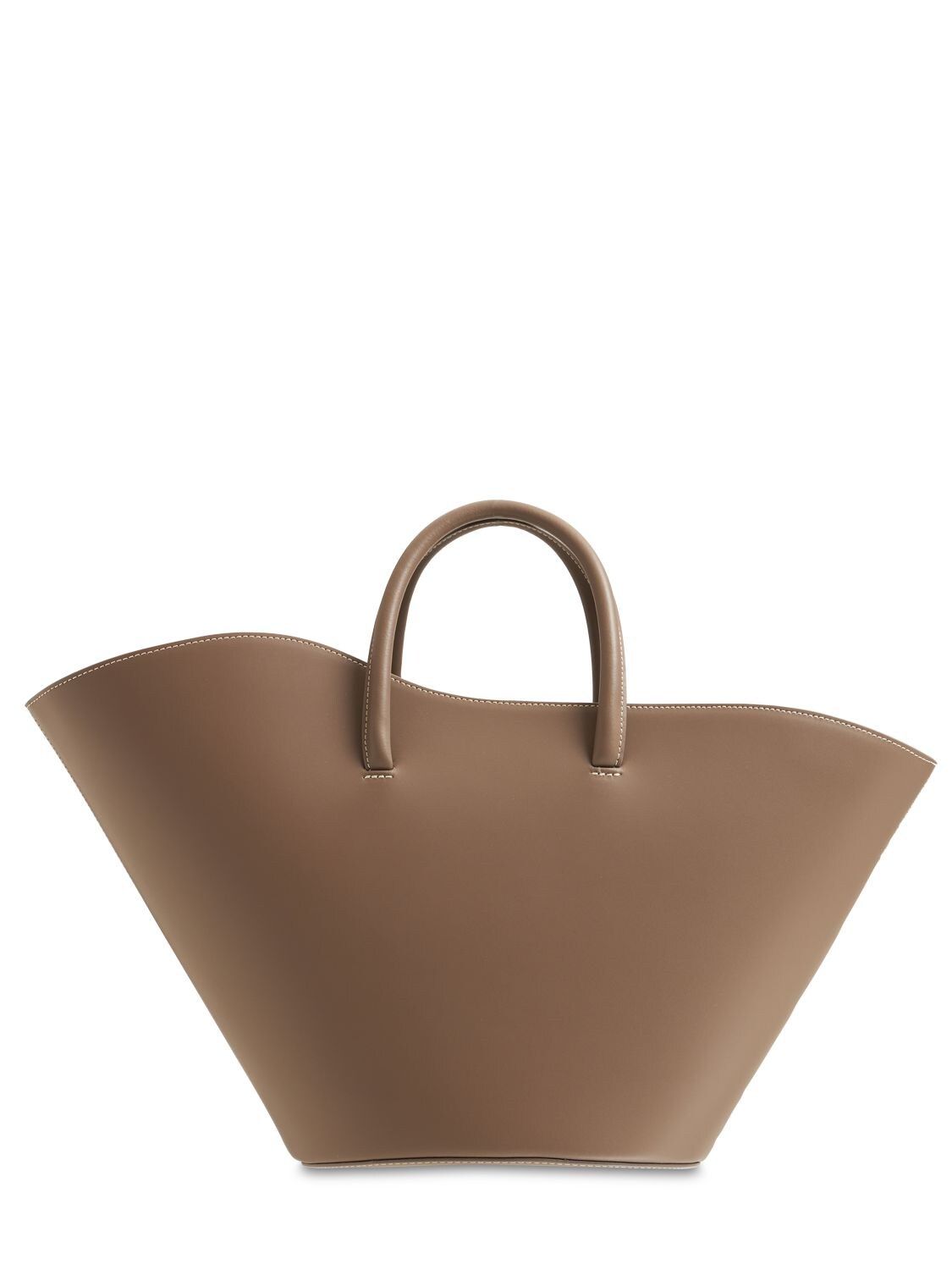 Little Liffner - Medium tulip leather tote bag - Deep Taupe | Luisaviaroma | Luisaviaroma