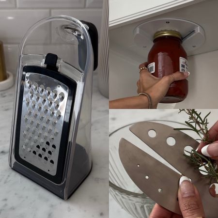 Tap any photo below to shop!! Make cooking easier and more efficient with these kitchen gadgets!!!👩🏽‍🍳⏲️ The grater is multifunctional and comes with 3 different grating surfaces, the herb zipper quickly strips leaves with ease and the jar opener is just so handy!!! 👌🏻👍🏻 Happy to share the link with beautiful you!!! Have a beautiful day!!! Xo! ✨

#LTKhome #LTKfindsunder50 #LTKfindsunder100