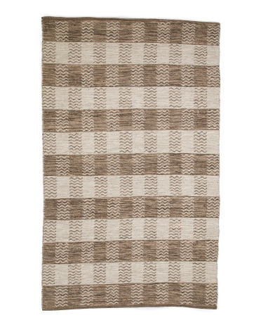 Made In Turkey Wool And Cotton Checkerboard Rug | Home | T.J.Maxx | TJ Maxx
