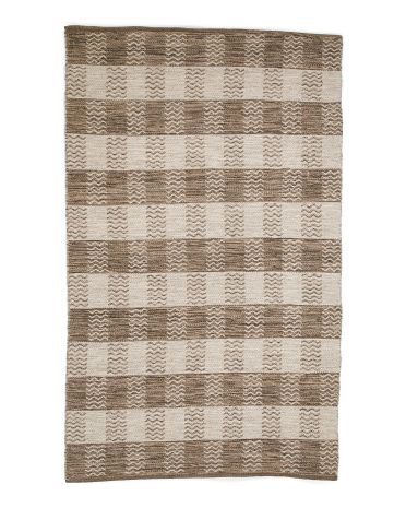 Made In Turkey Wool And Cotton Checkerboard Rug | Home | T.J.Maxx | TJ Maxx