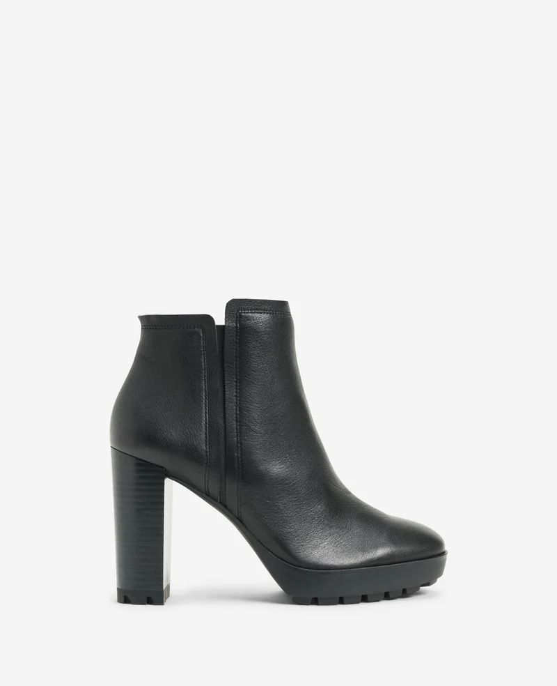 Justin Leather Heeled Bootie with Polar Grip | Kenneth Cole