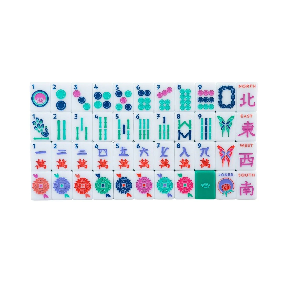 Mahjong Tile Set in Emerald | House Collection, Modern & Playful | The Mahjong House