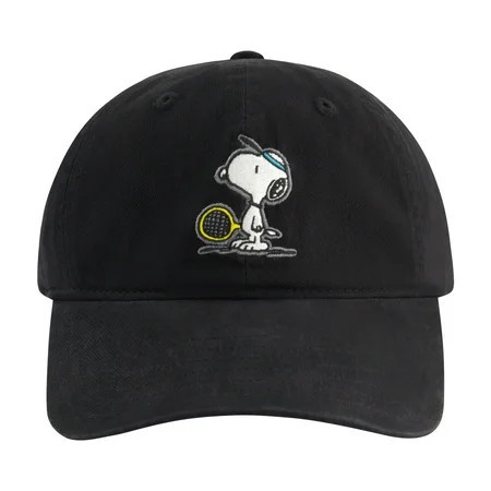 Peanuts Snoopy Baseball Hat Tennis Adjustable Unisex Baseball Cap Black One Size | Walmart (US)