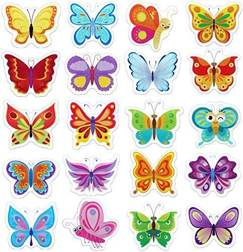 Butterflies Thick Gel Clings Removable and Reusable Butterflies Window Clings Decals Stickers for Ki | Amazon (US)