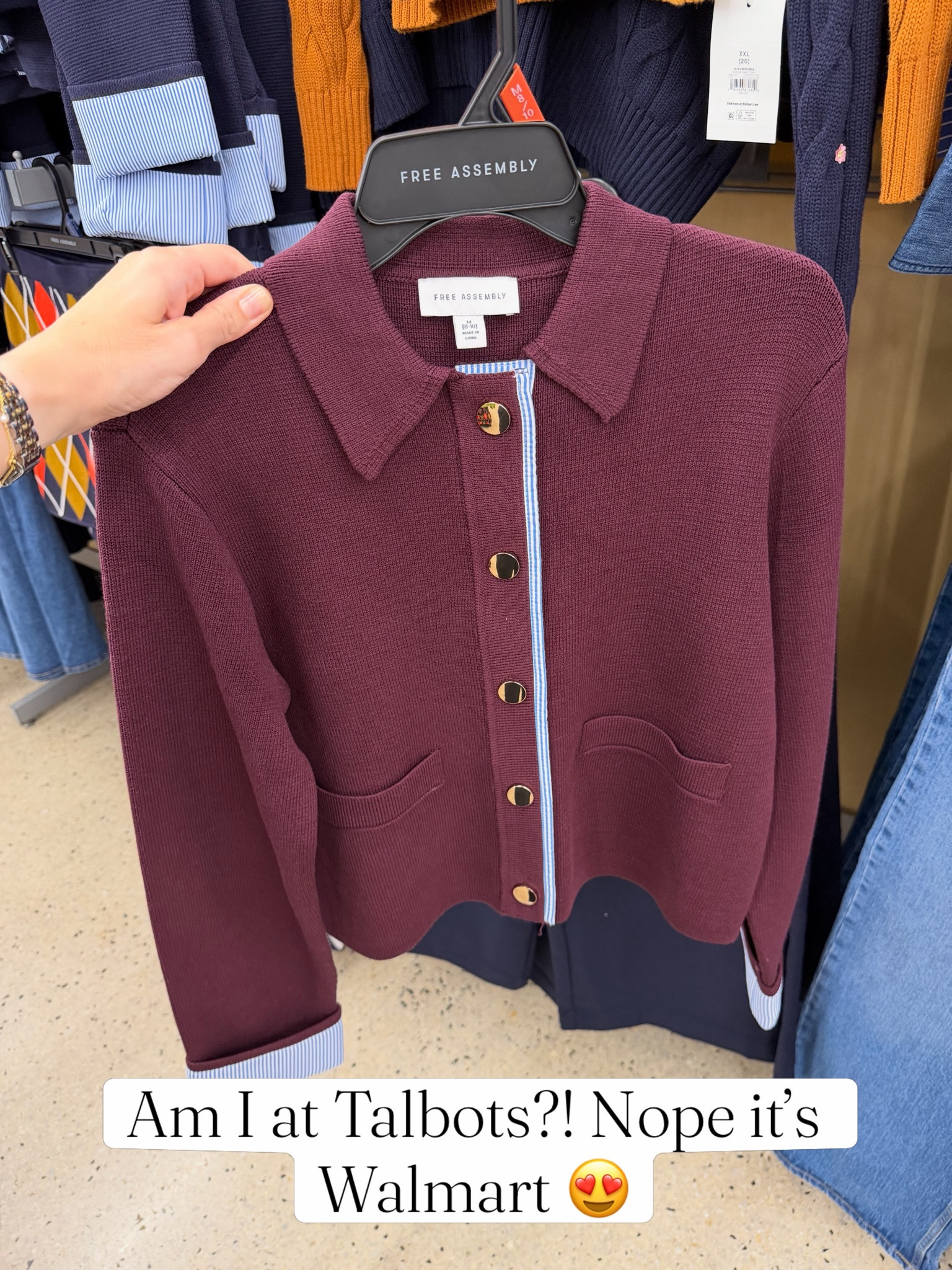New sweater at Walmart, also comes in navy. #walmartfashion

#LTKOver40