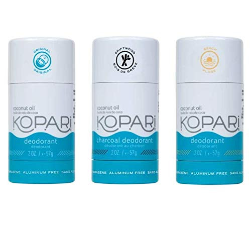 Kopari Aluminum Free Natural Deodorant Combo 3 Pack | Vegan, Gluten Free, Cruelty Free, Non-Toxic, P | Amazon (US)