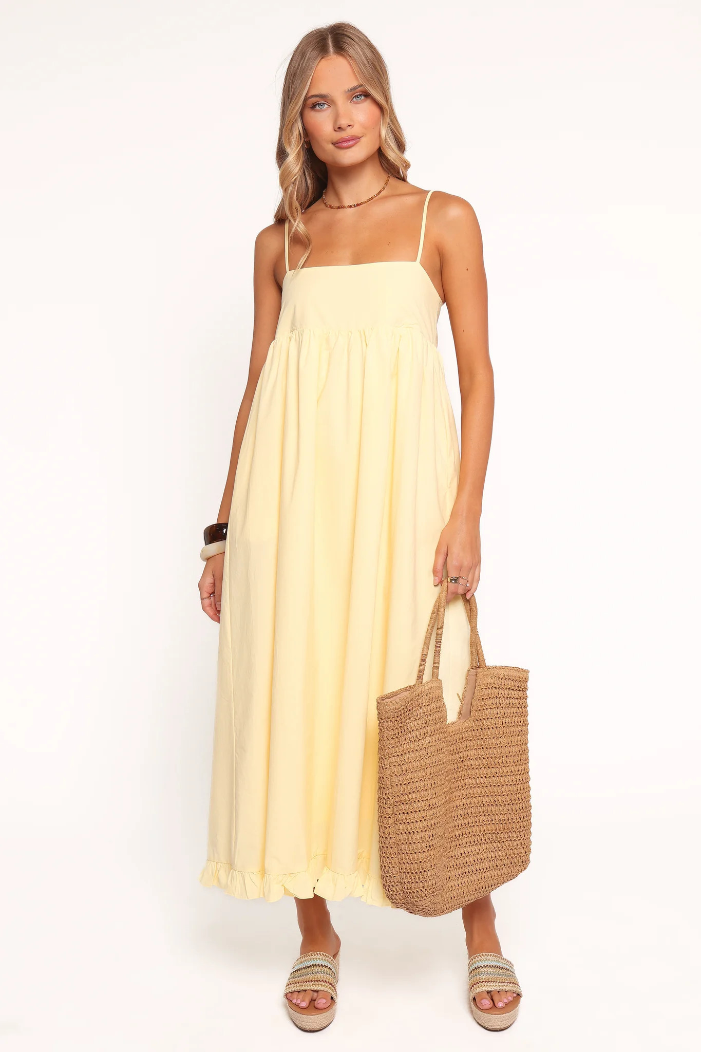 Miuccia Maxi Dress - Butter Yellow | Petal & Pup (US)