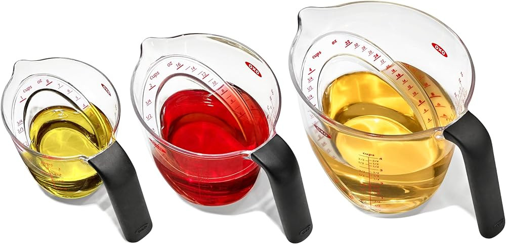 OXO Good Grips 3-Piece Angled Measuring Cup Set – Tritan Renew | Amazon (US)